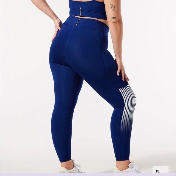 Savage X Fenty Band-It High-Waist Snatched Leggings Blue Workout Pants 1X 16-18 - Picture 13 of 14